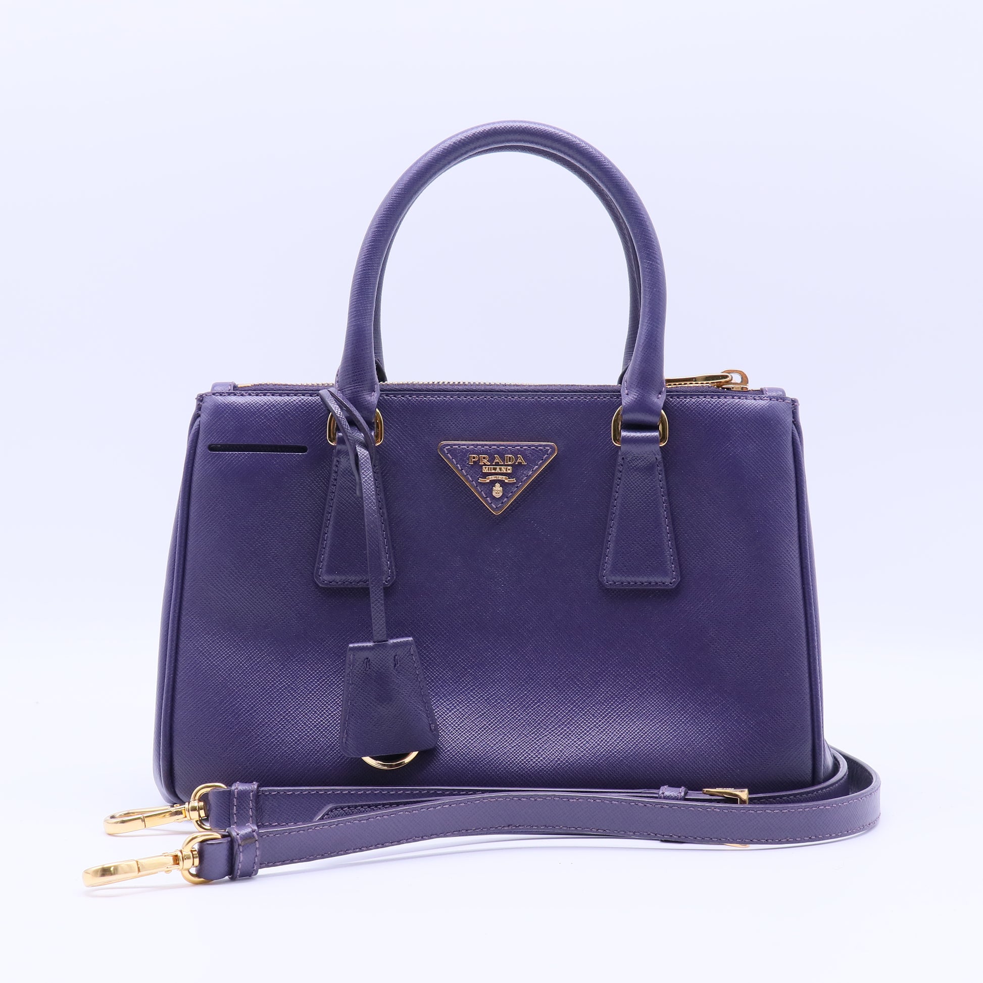 Prada Viola Saffiano Lux Leather Mini Tote Bag twins B22147
