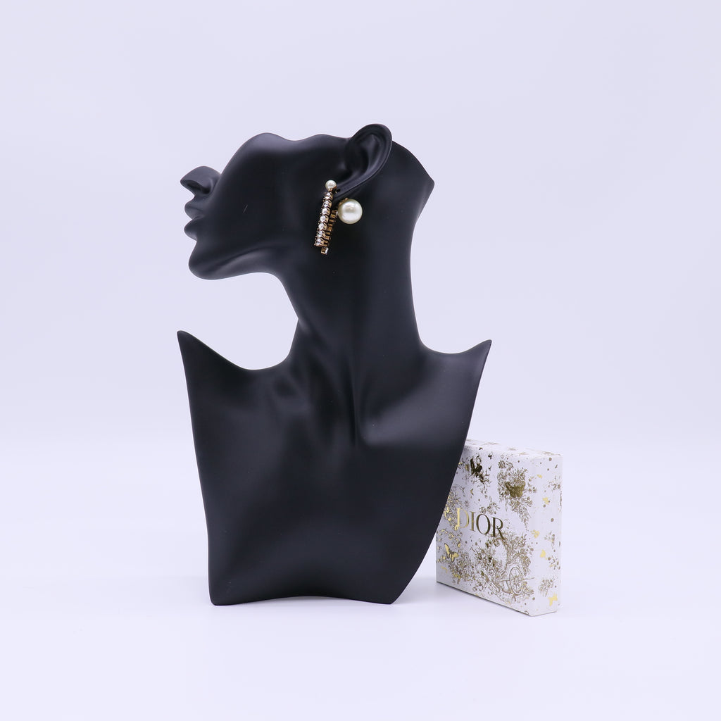Christian Dior Tribales Rhinestone Bar Drop Earrings W21936