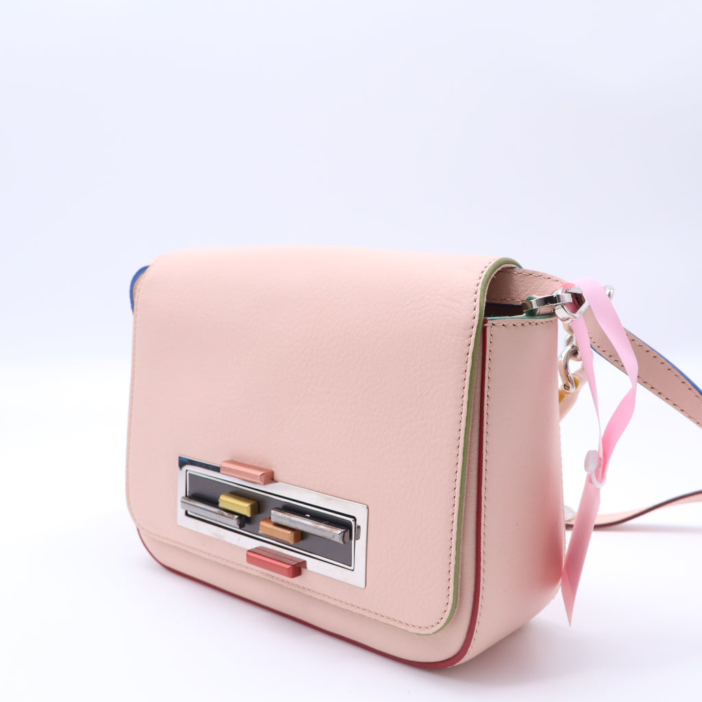 Fendi Baguette Enamel Calfskin Flap Bag twins LDJ4212