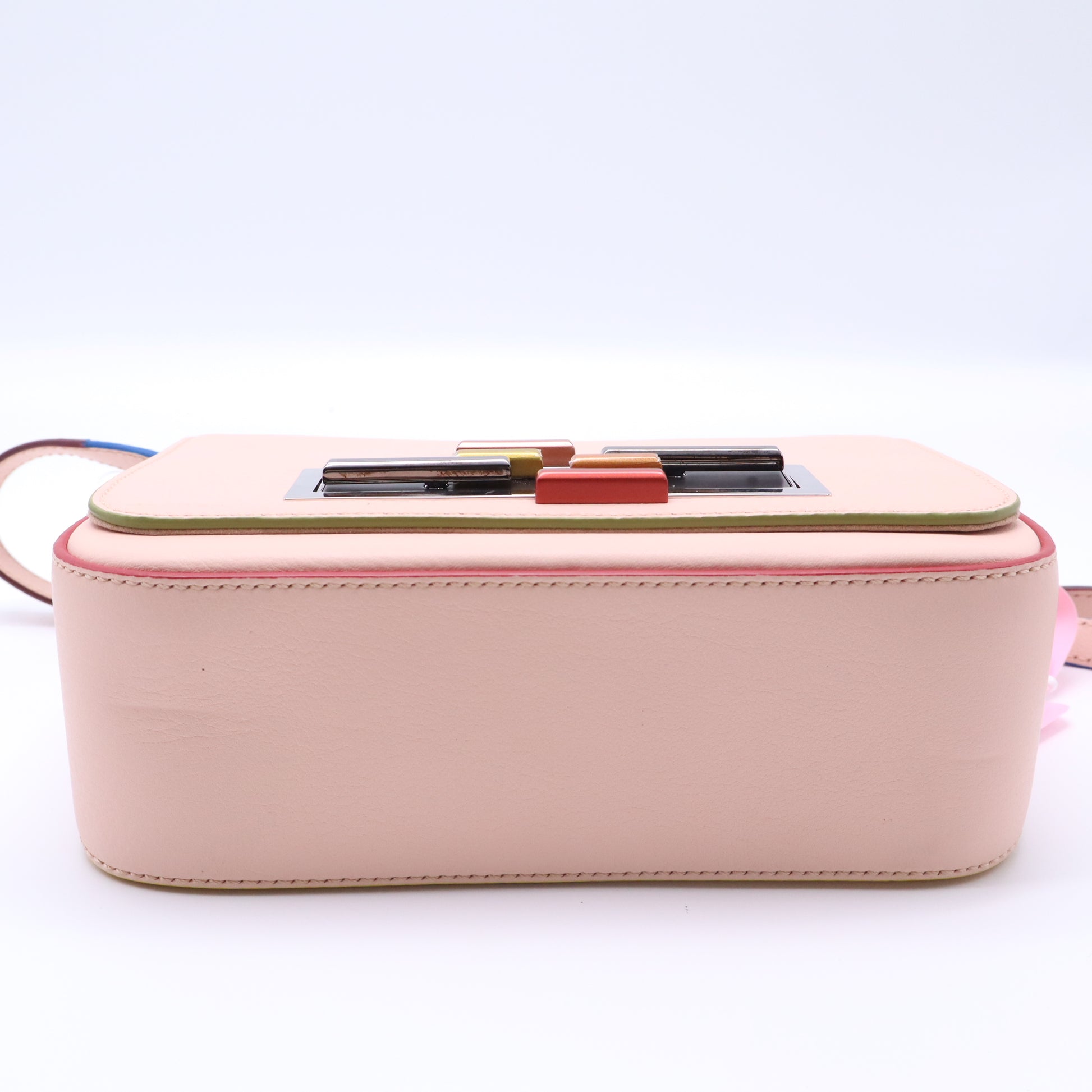 Fendi Baguette Enamel Calfskin Flap Bag twins LDJ4212