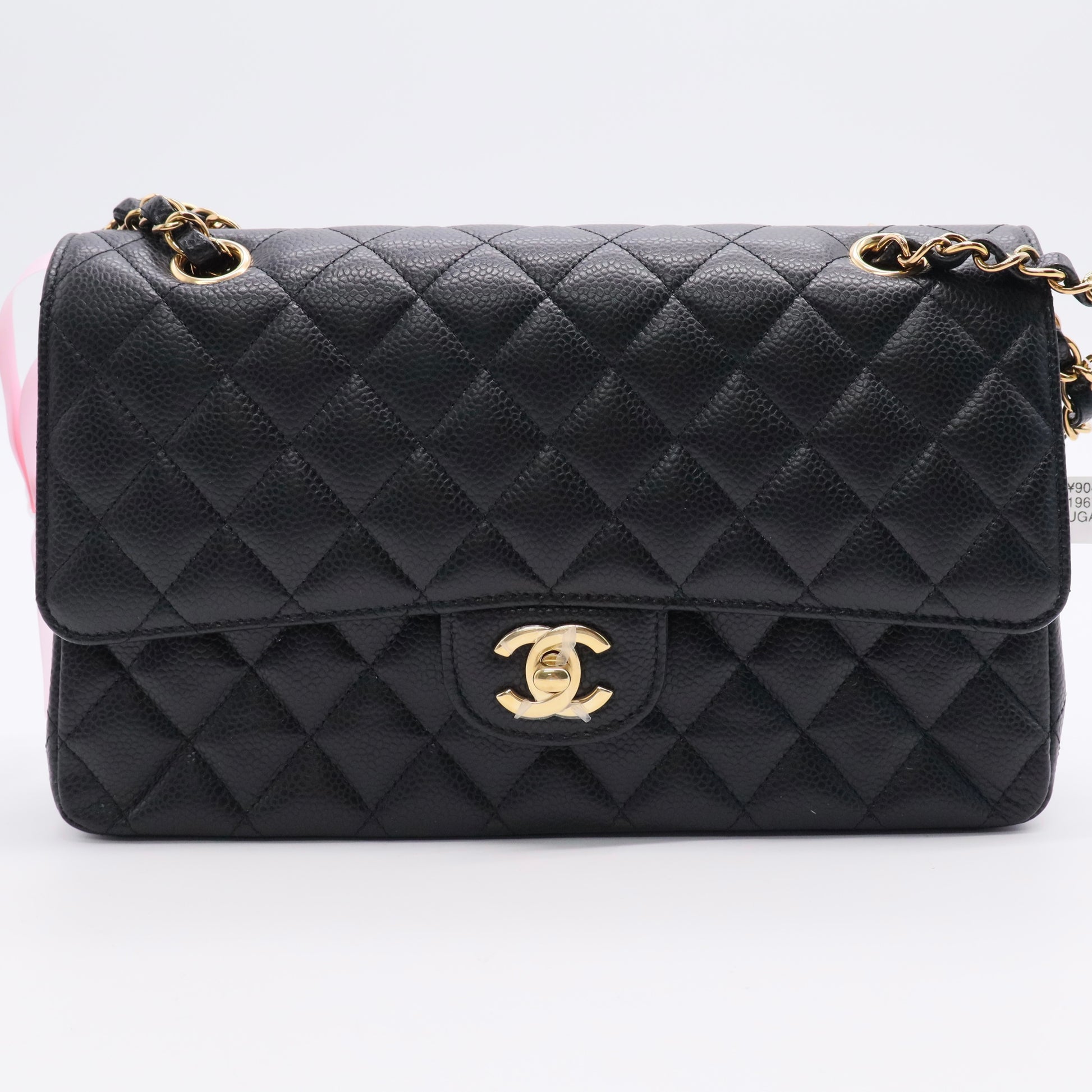 Chanel Caviar Quilted Medium Double Flap Black Twins LDJ3138