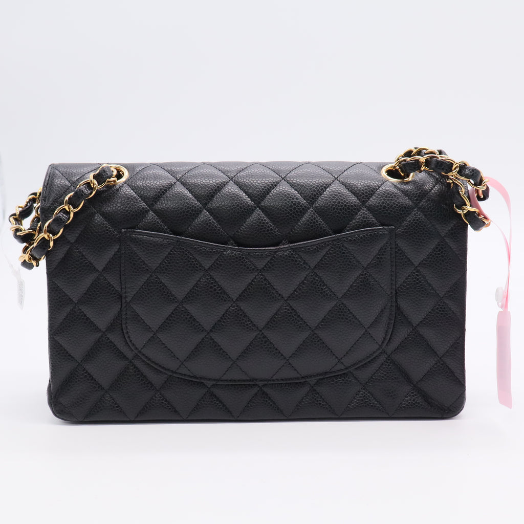 Chanel Caviar Quilted Medium Double Flap Black Twins LDJ3138