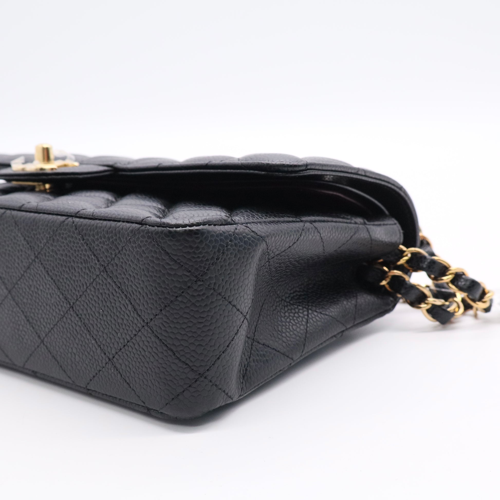 Chanel Caviar Quilted Medium Double Flap Black Twins LDJ3138