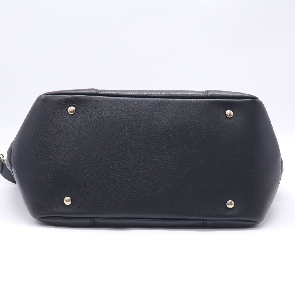 Versace Grained Leather Elettra Vanitas Tote Bag  Twins LDJ5884