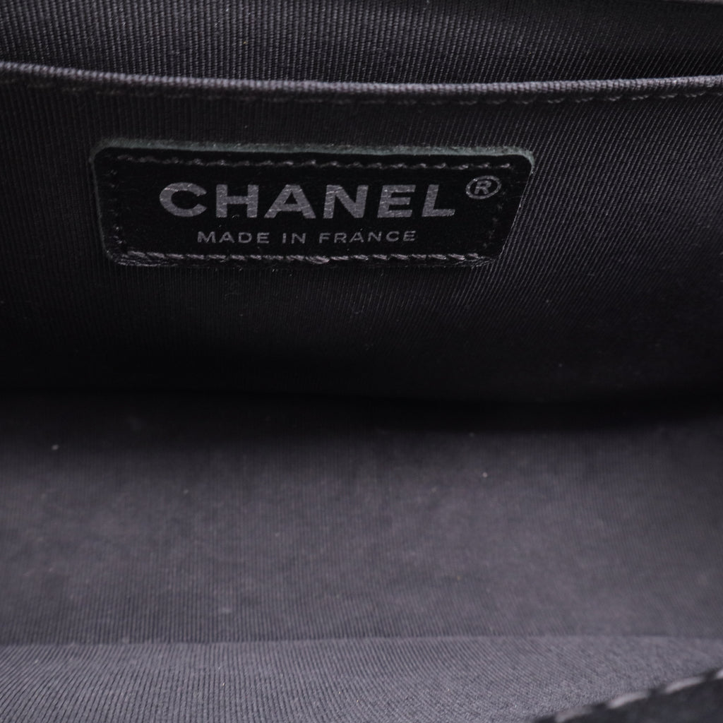 Chanel Boy Flap bag in black quilted calfskin leather twins
