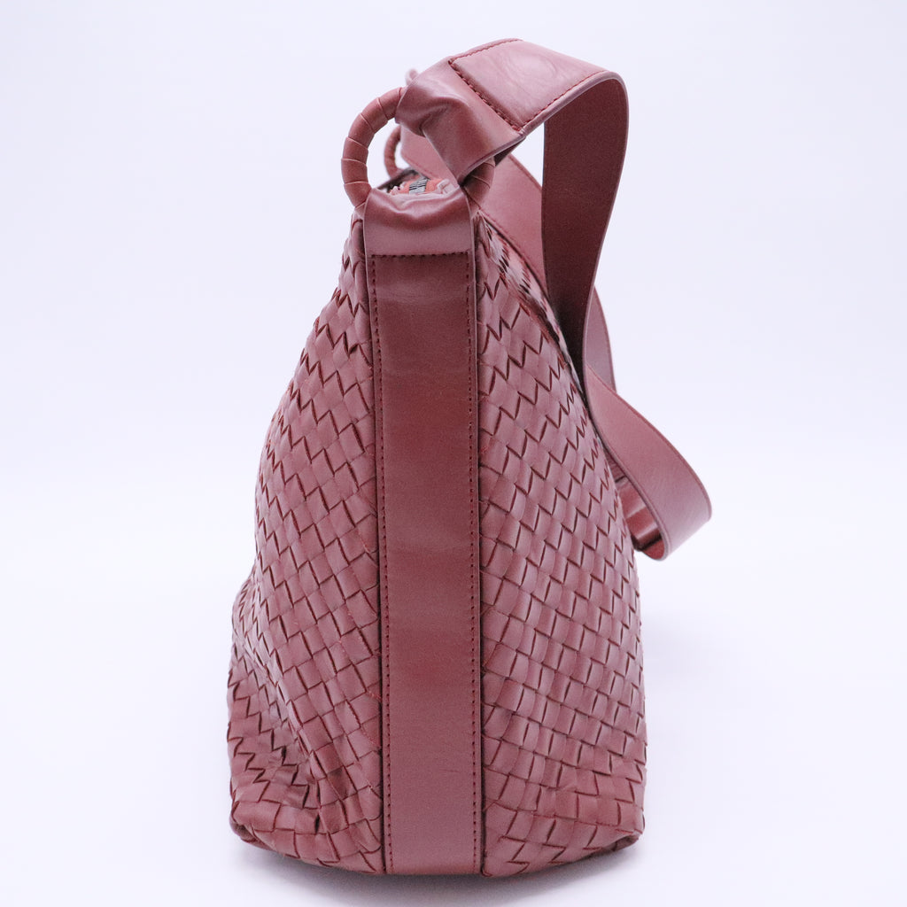 Zip Shoulder Bag Intrecciato Nappa Large
