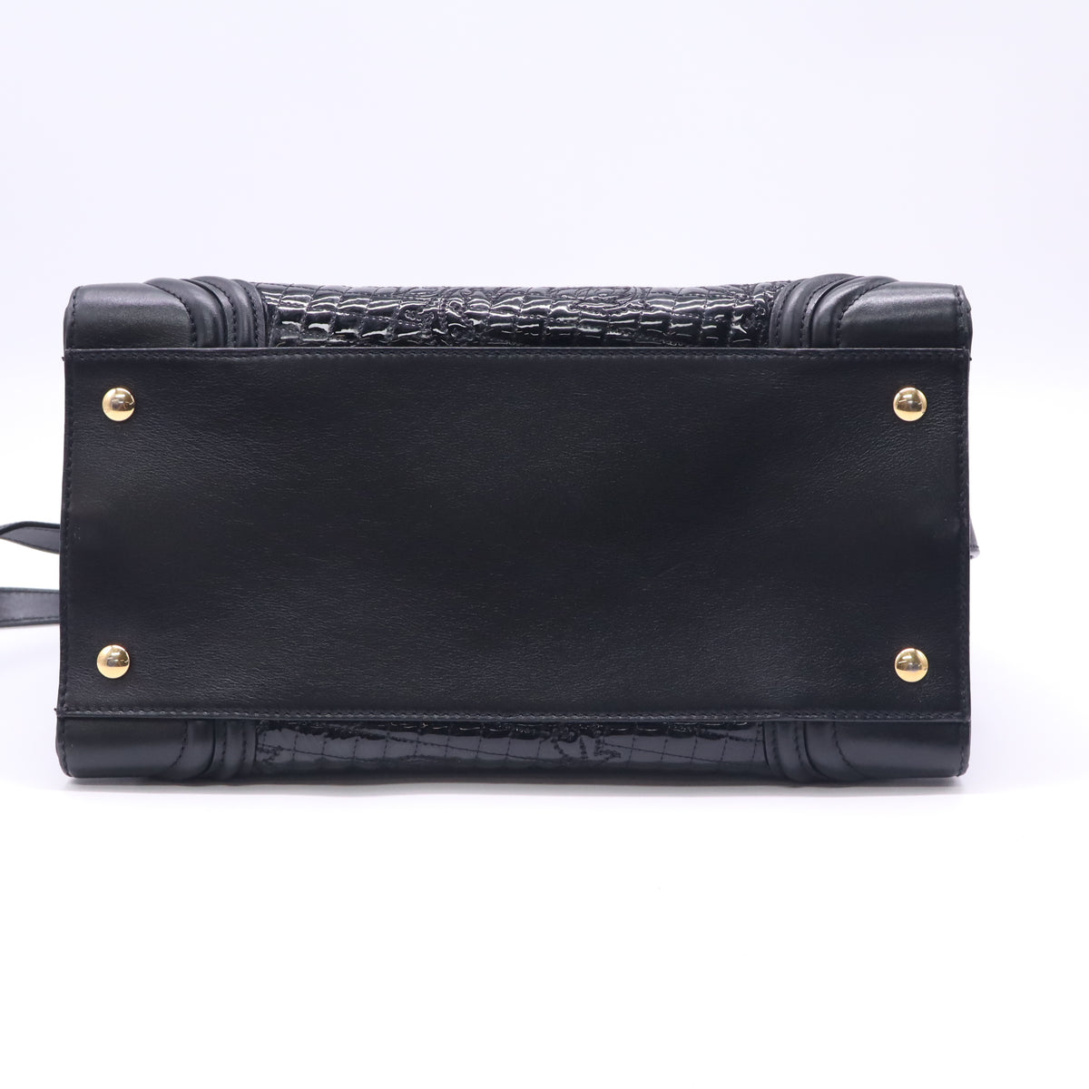 Versace Black Patent Leather Vanitas Icon Tote Twins LDJ5880