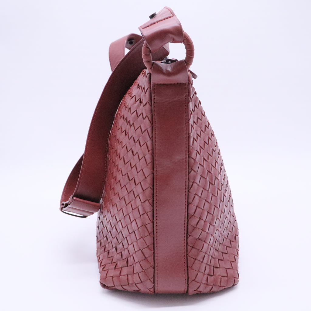 Zip Shoulder Bag Intrecciato Nappa Large