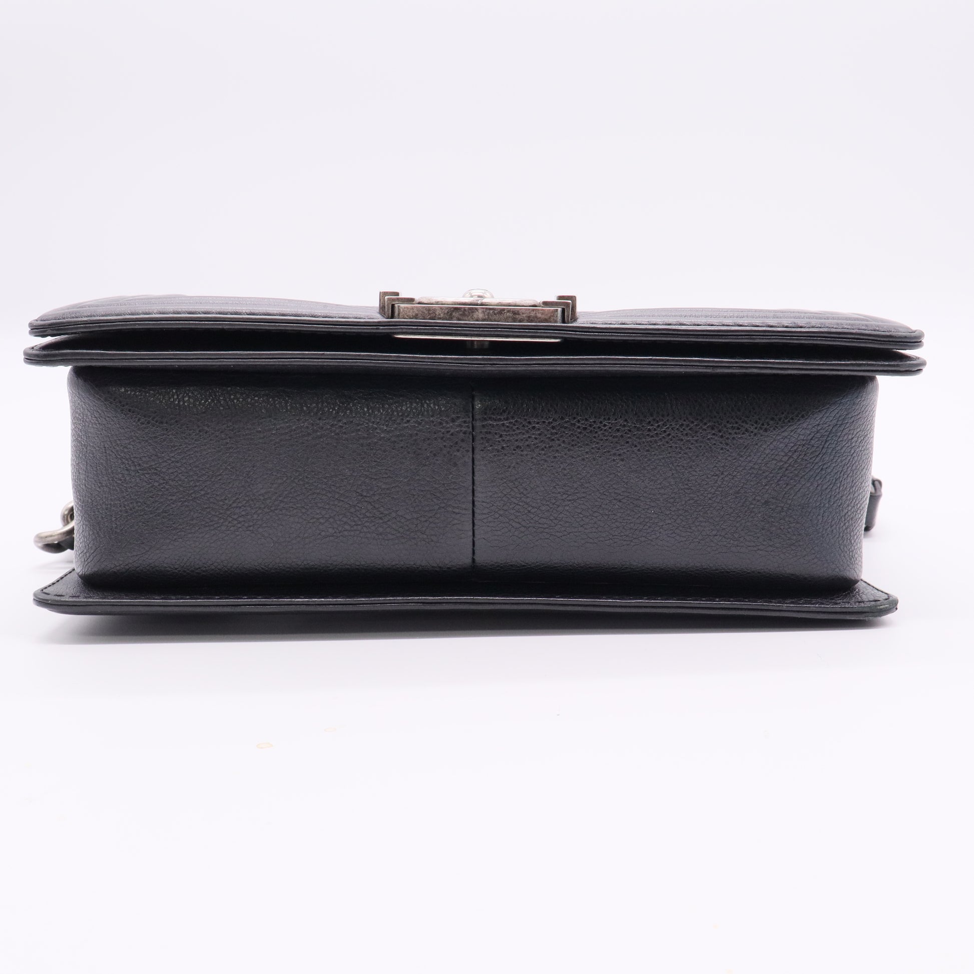Chanel Boy Flap bag in black quilted calfskin leather twins