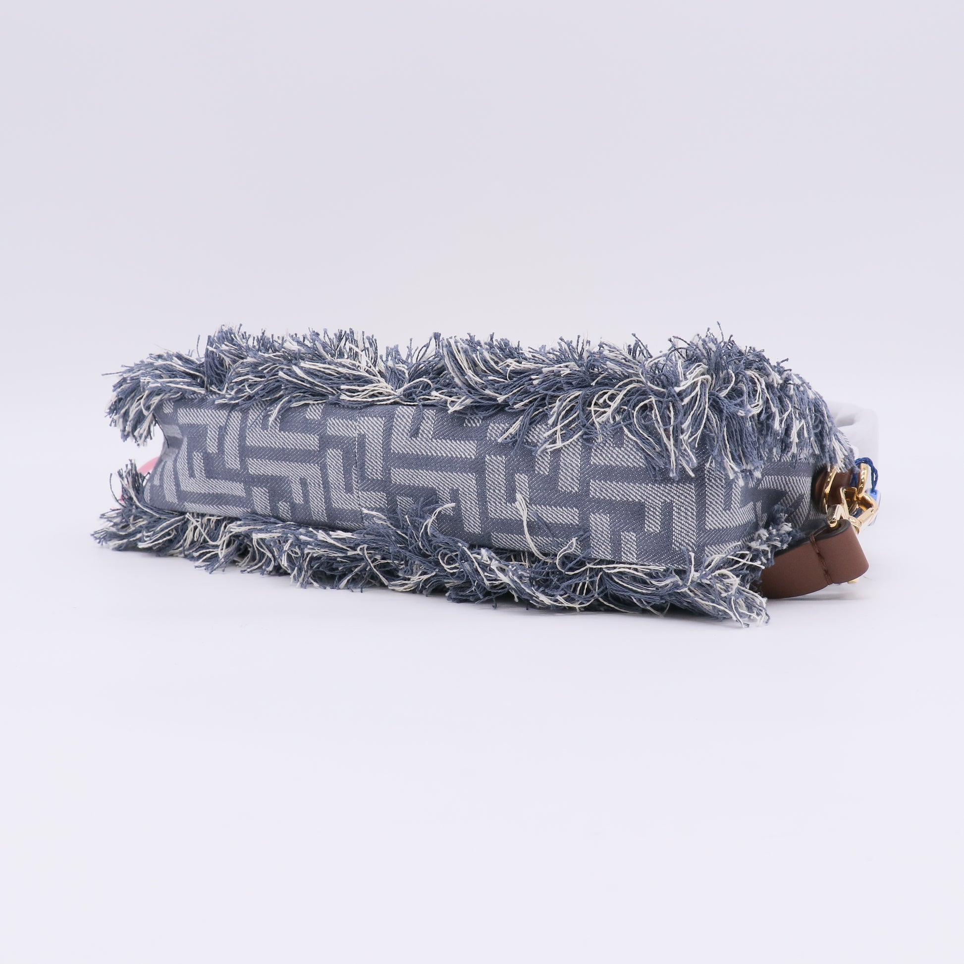 Fendi Baguette Ff Denim & Leather Shoulder Bag in Metallic twins LDJ5060