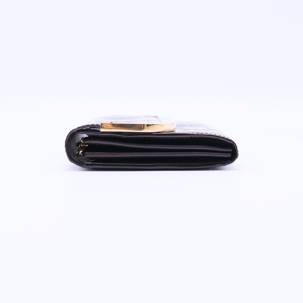 Rouge Fauviste Monogram Vernis Rossmore Wallet W21661