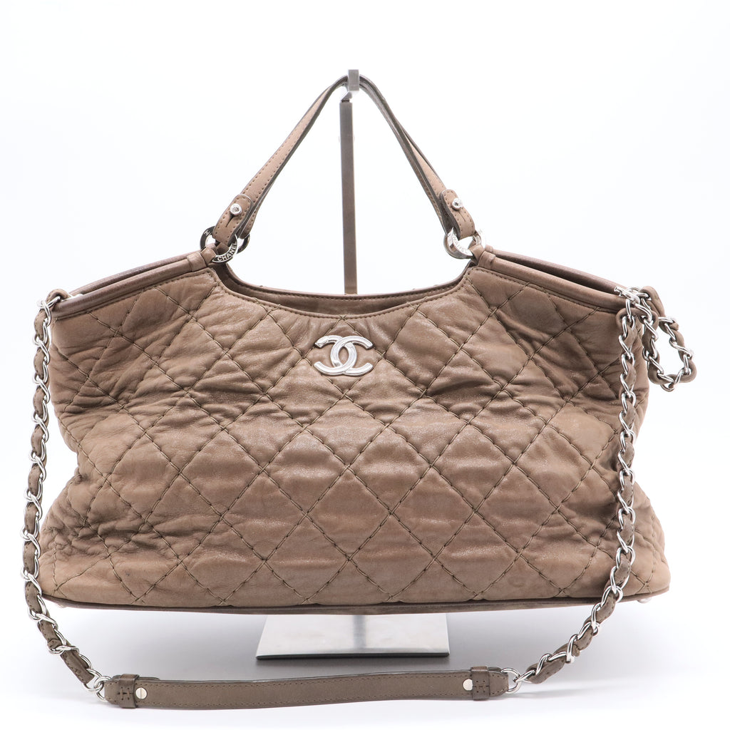 CC Sea Hit Tote Quilted Iridescent Calfskin Small
