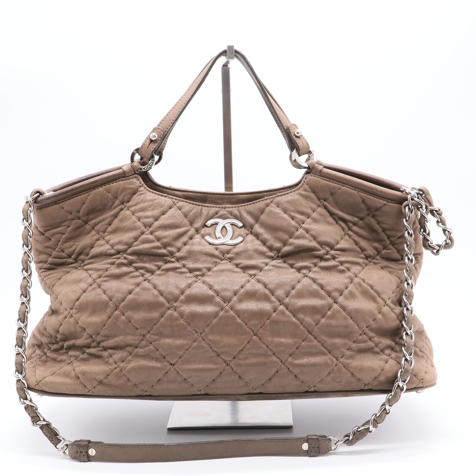 CC Sea Hit Tote Quilted Iridescent Calfskin Small