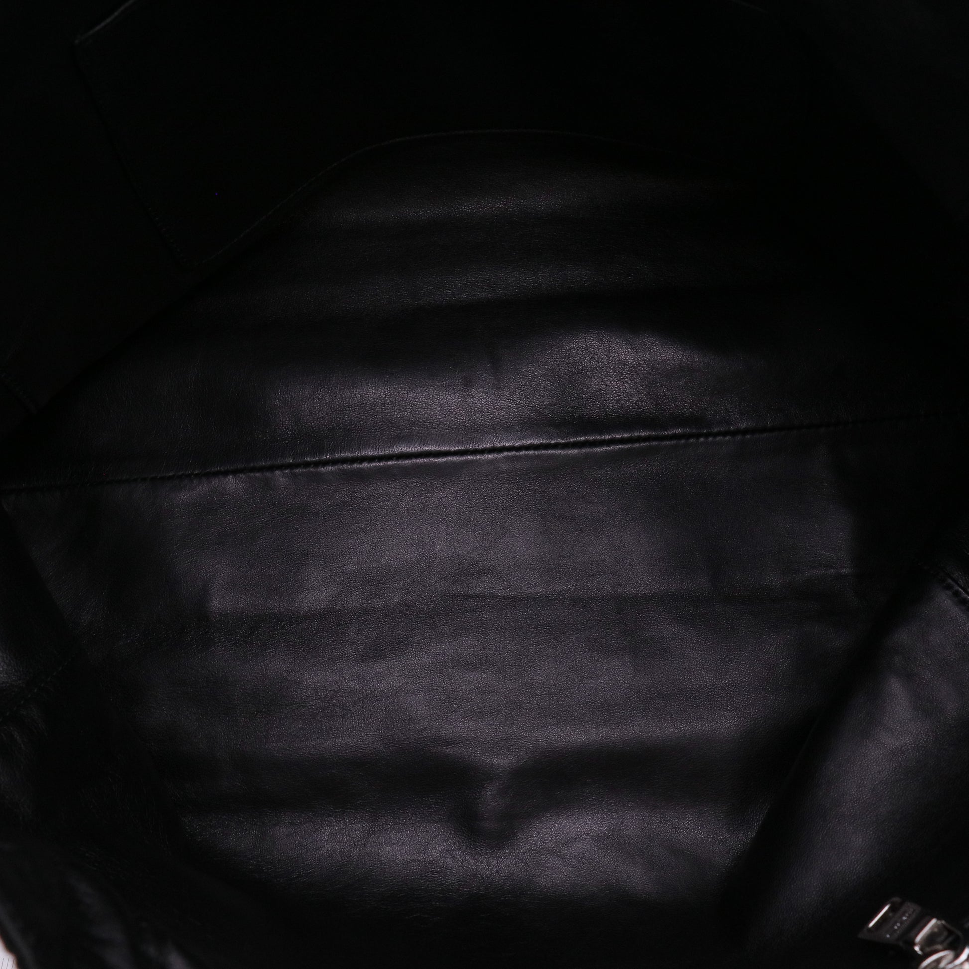 Prada Tessuto Nylon Calfskin Grommet Tote Black Twins LDJ5679