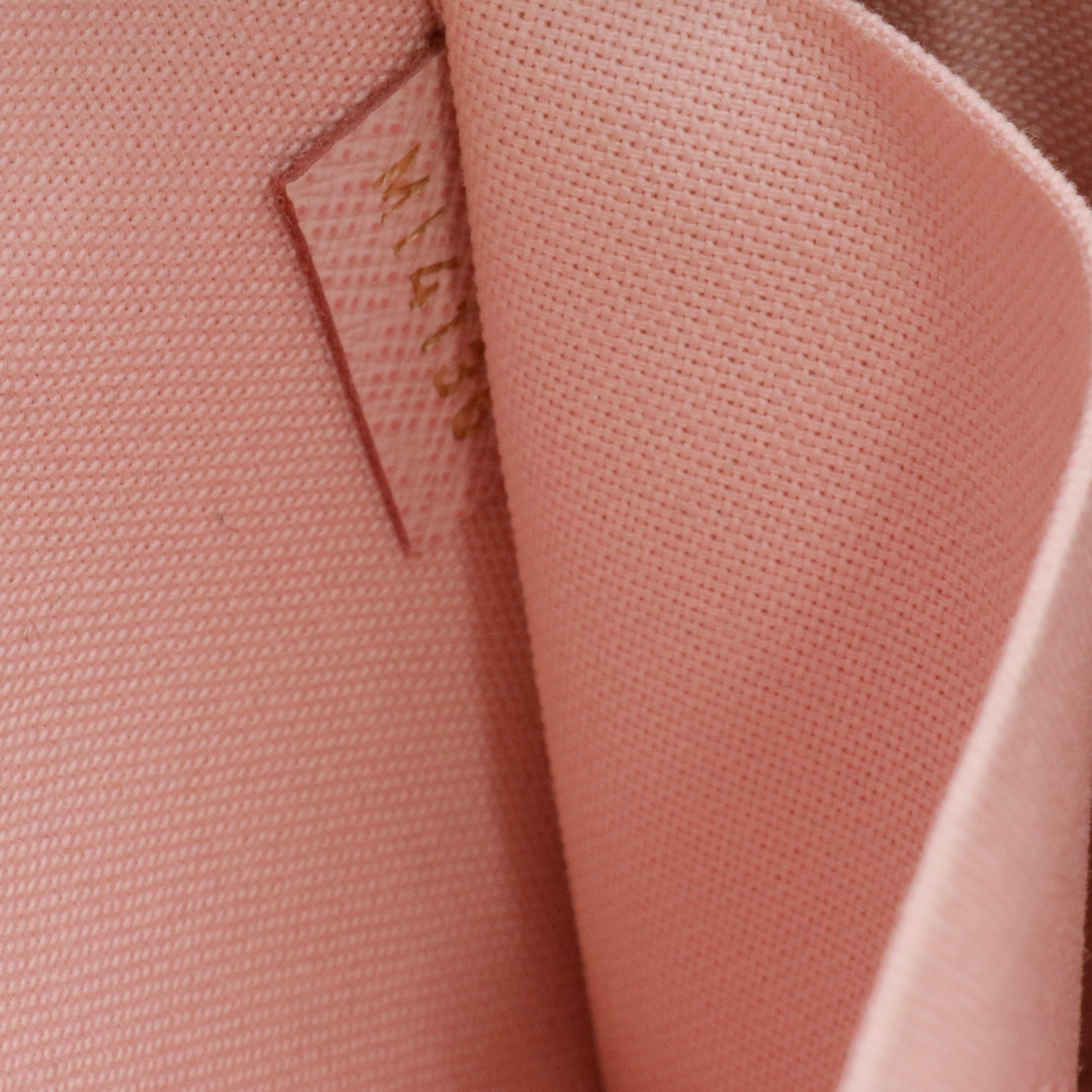 Damier Azur Pochette Felicie Chain Wallet Rose Ballerine Twins