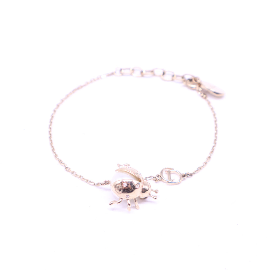 Dior Lady Spark Bracelet Gold-Finish Metal, Crystals and Pink Crystal W20962