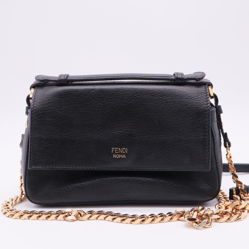Double Baguette Studded Leather Micro