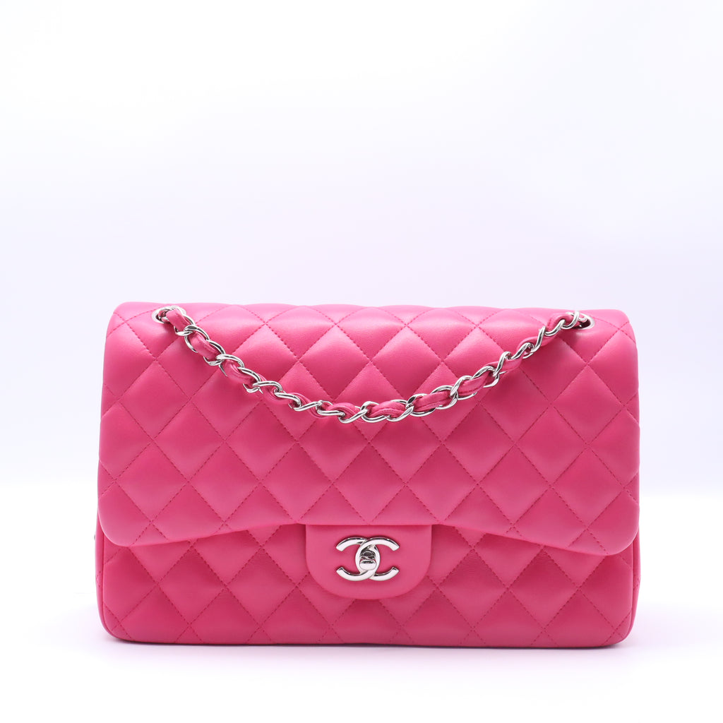 Classic Double Flap Bag Quilted Lambskin Jumbo Twins B22206