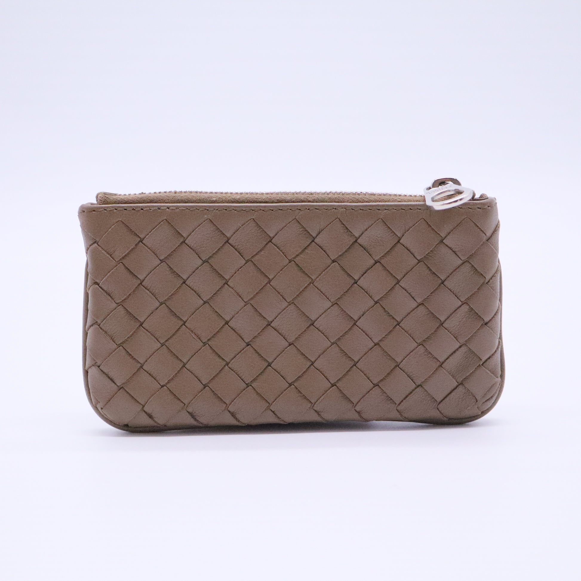 Intrecciato Weave Leather Wallet