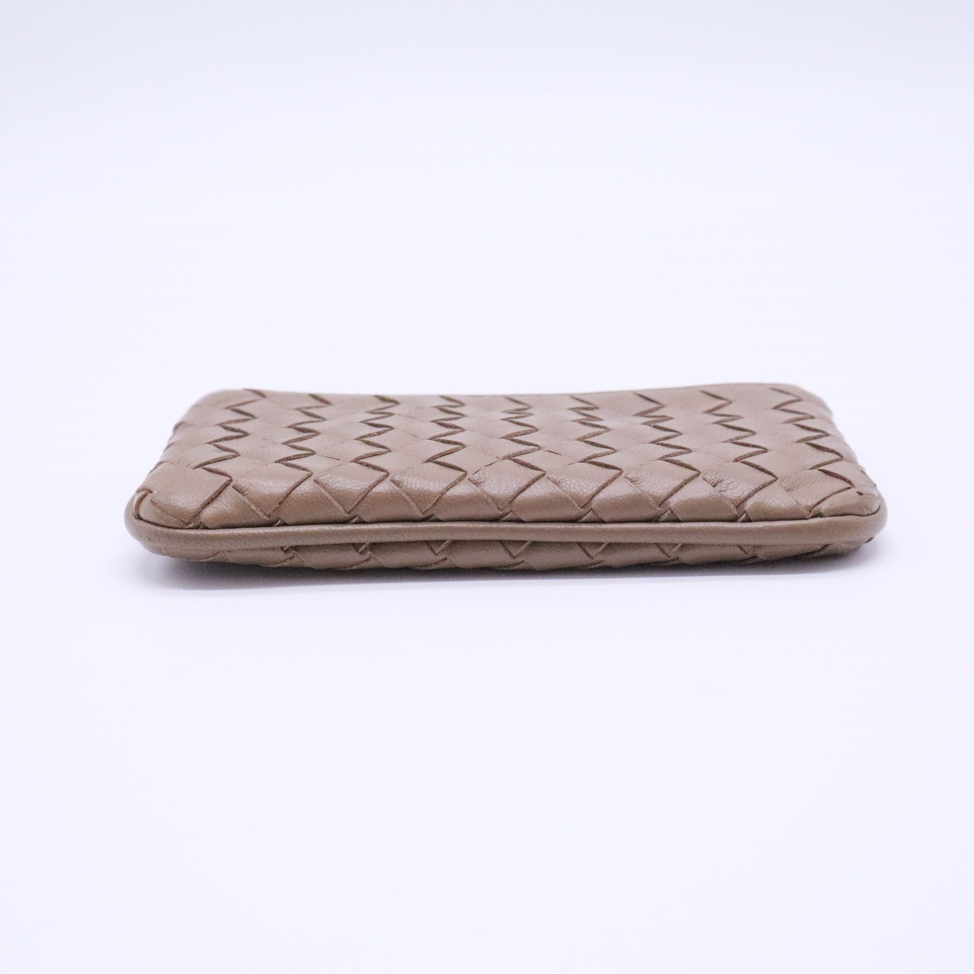 Intrecciato Weave Leather Wallet