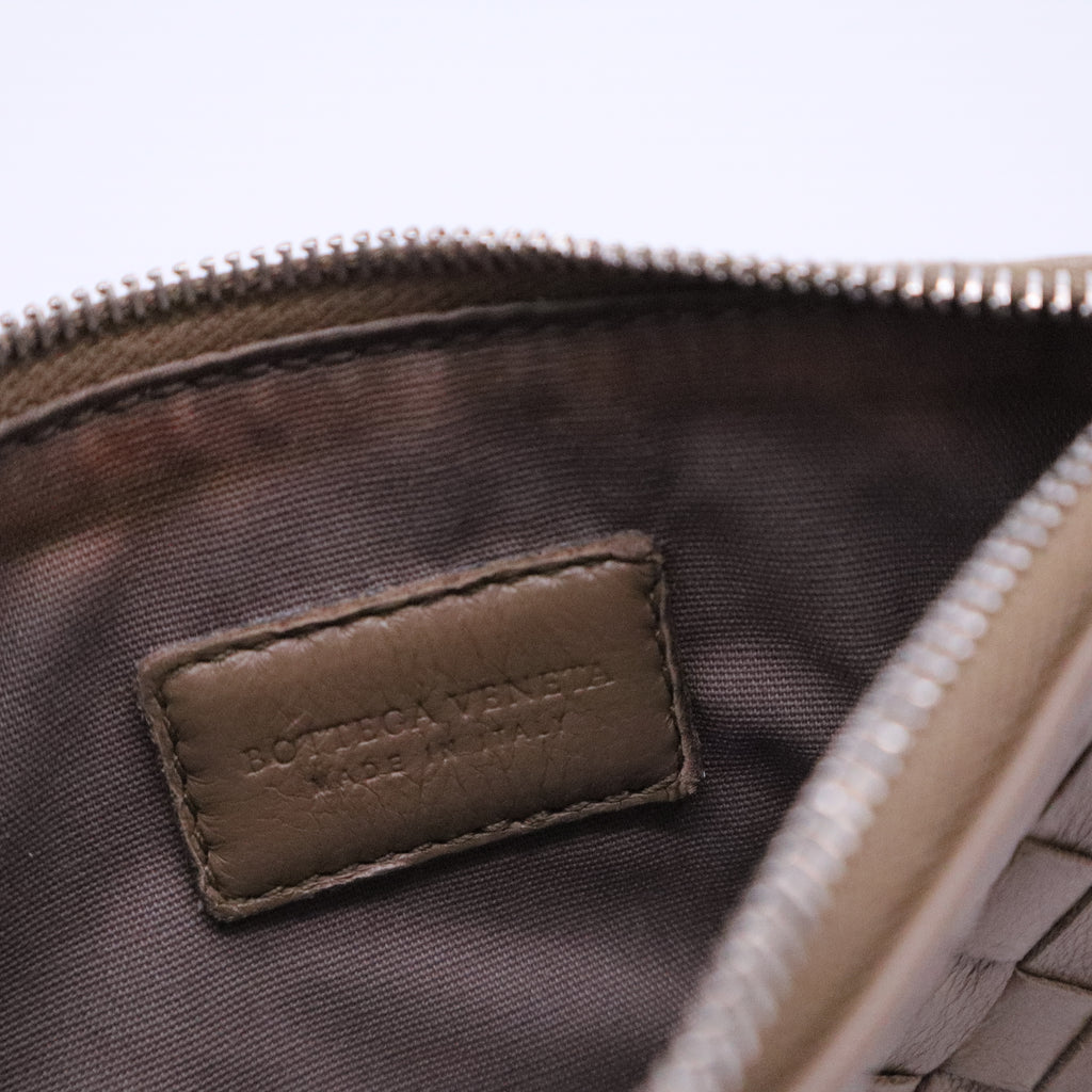 Intrecciato Weave Leather Wallet