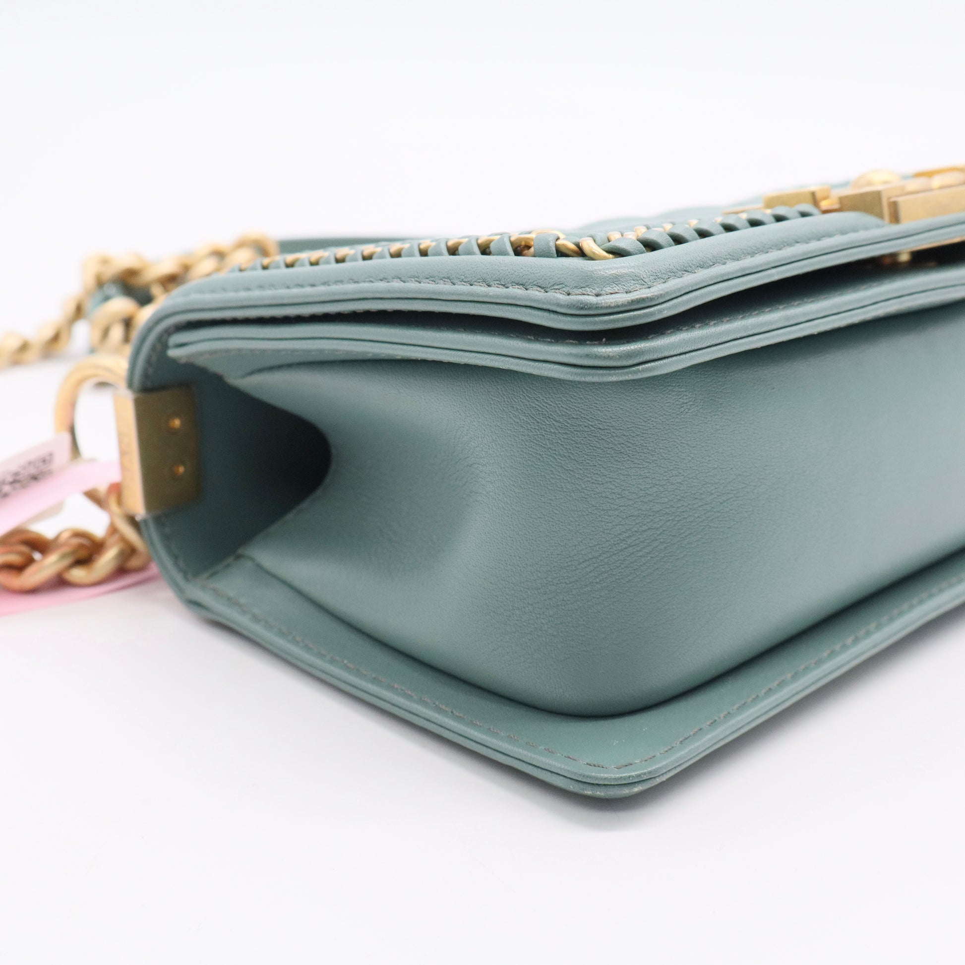 Chanel Leboy Handbags Cow Leather Malachite Turquoise Color Twins LDJ3130