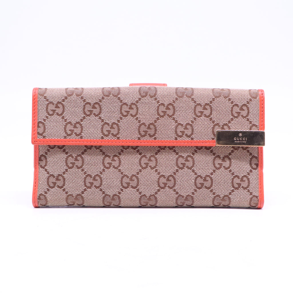 Orange Original GG Canvas Continental Wallet W20772