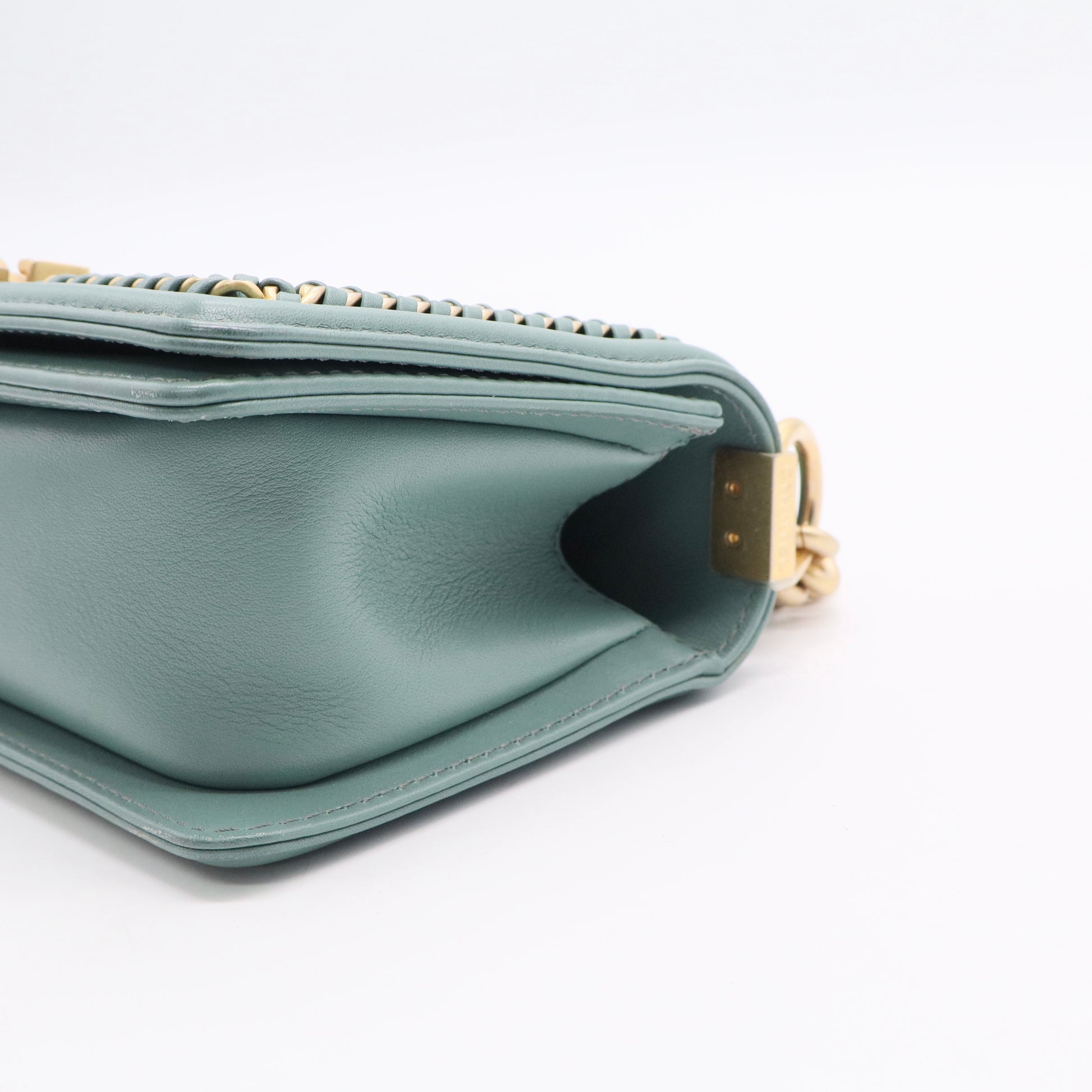 Chanel Leboy Handbags Cow Leather Malachite Turquoise Color Twins LDJ3130