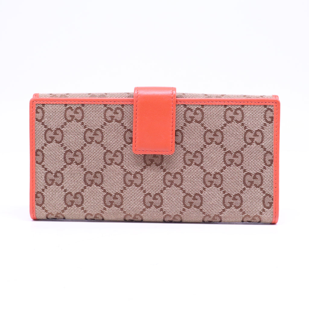 Orange Original GG Canvas Continental Wallet W20772