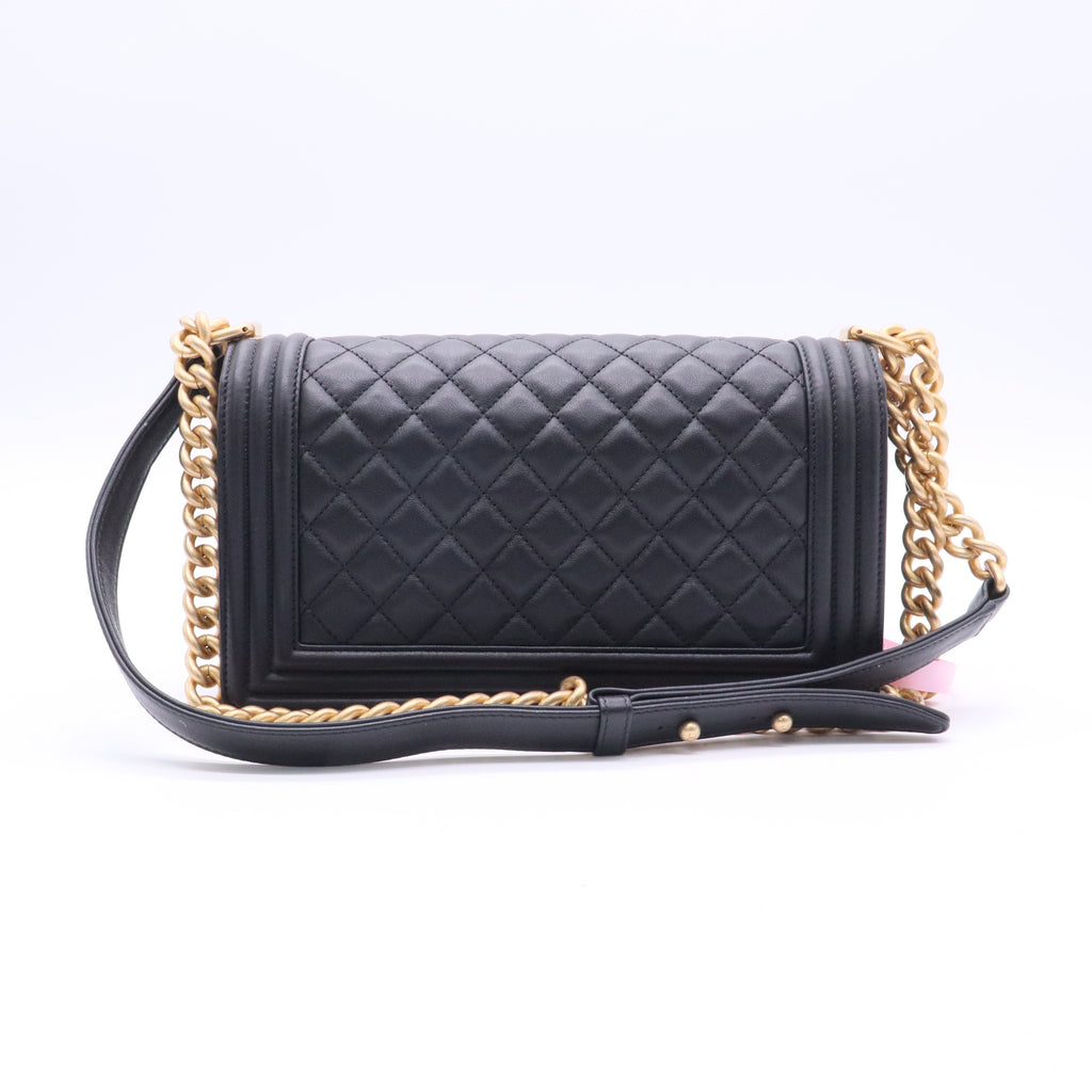 Boy Flap Bag Quilted Lambskin Medium Twins
