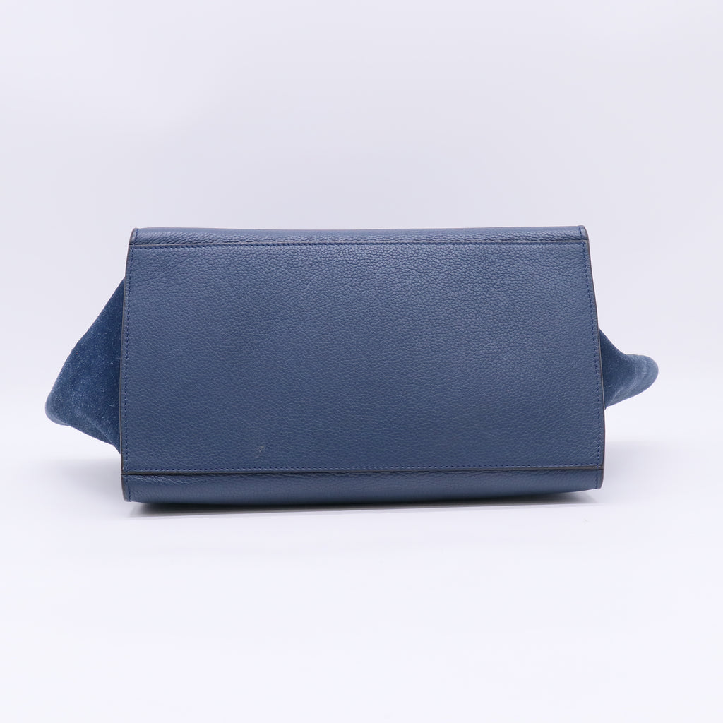 Celine Drummed Calfskin and Suede Small Trapeze Bag B23508