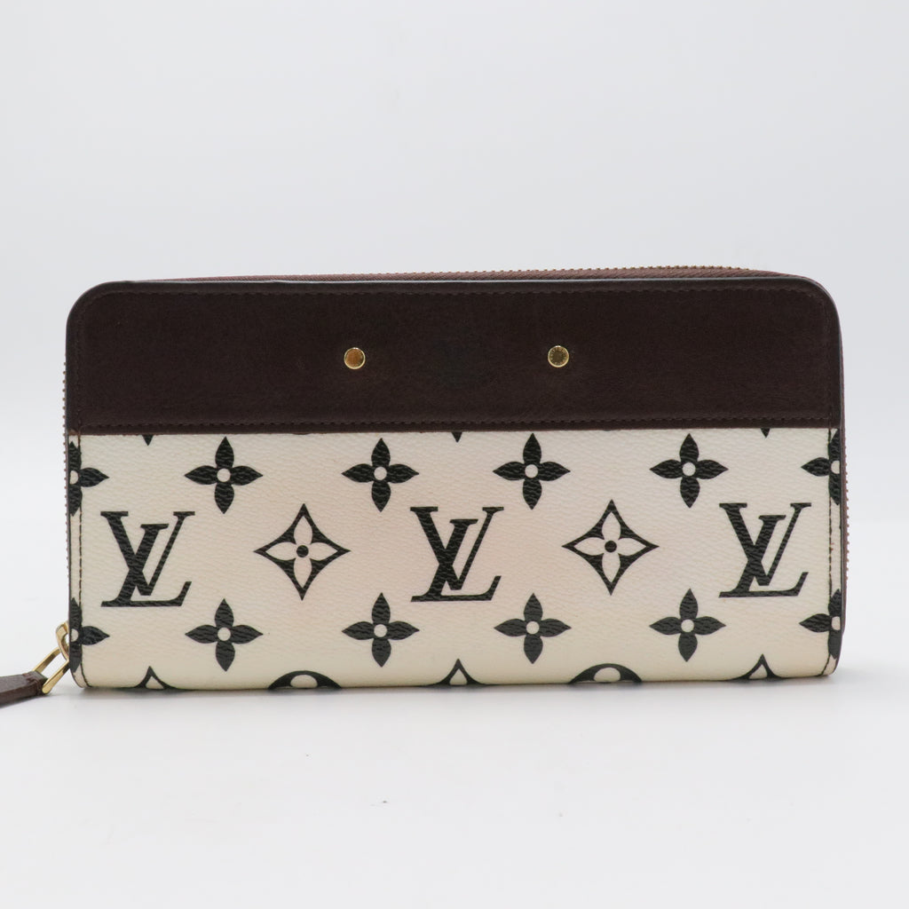 Brown/White Monogram Gamma Zippy Wallet Twins