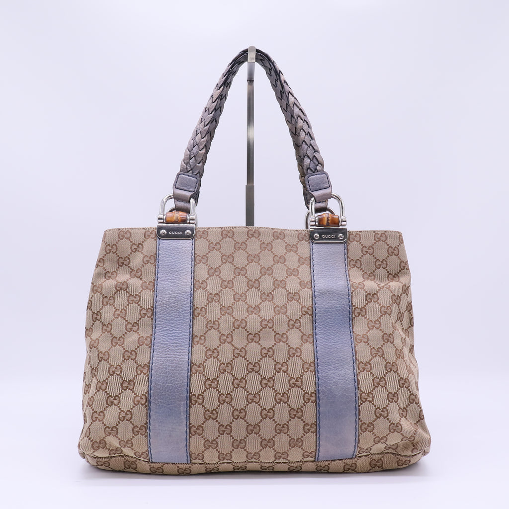 Gucci Medium GG Canvas Bamboo Libeccio Tote B21865