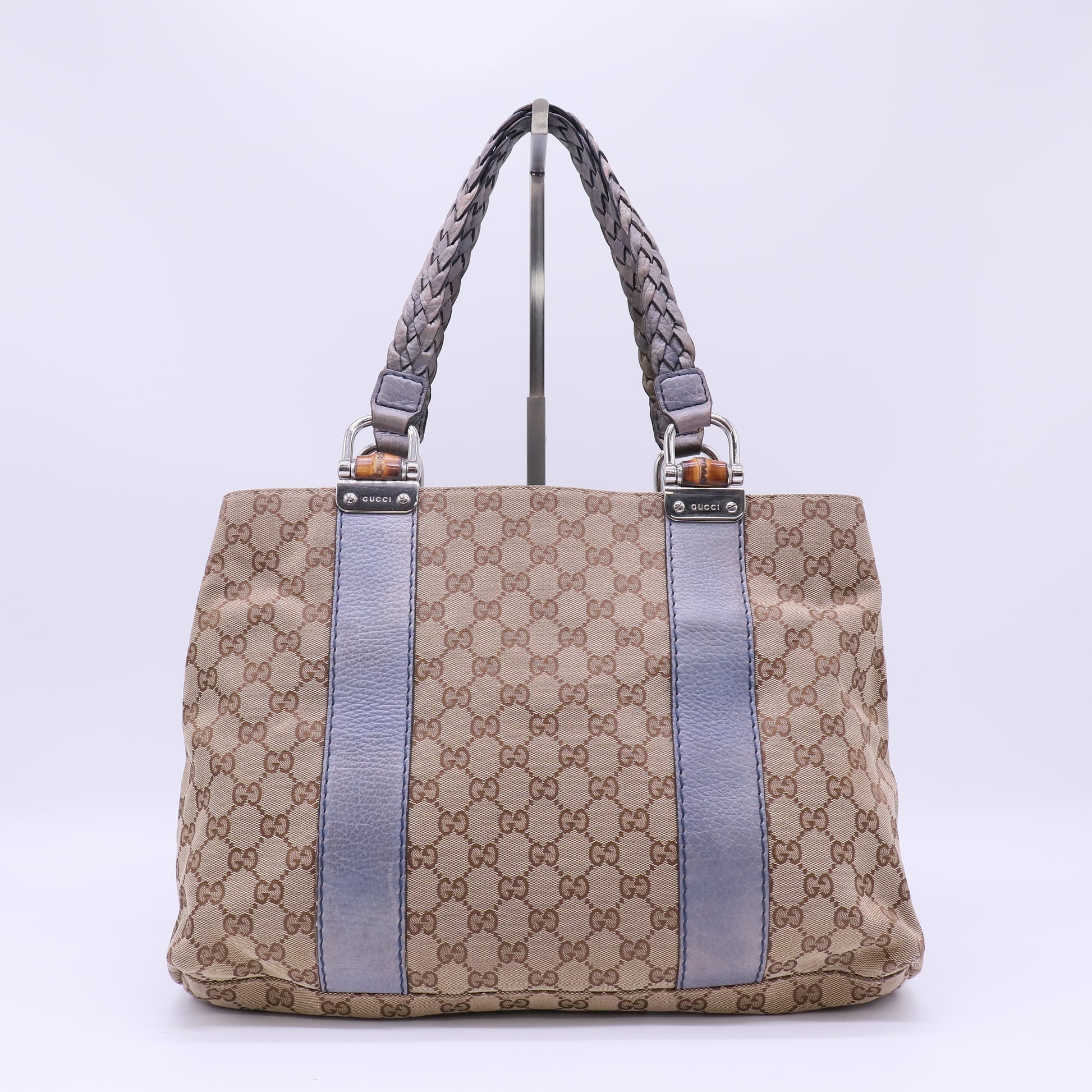 Gucci Medium GG Canvas Bamboo Libeccio Tote B21865