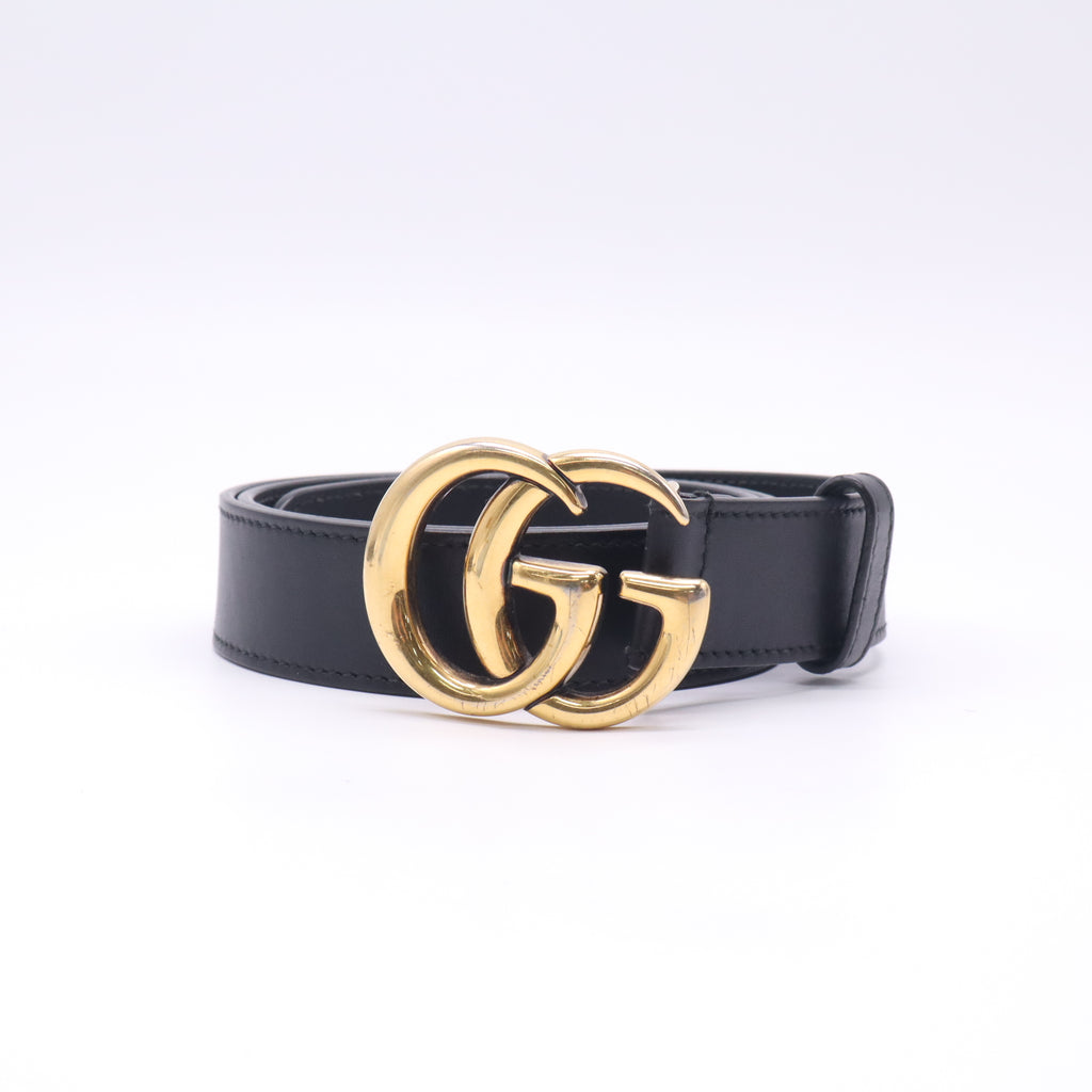 Gucci Leather Belt with Double G Buckle W22736