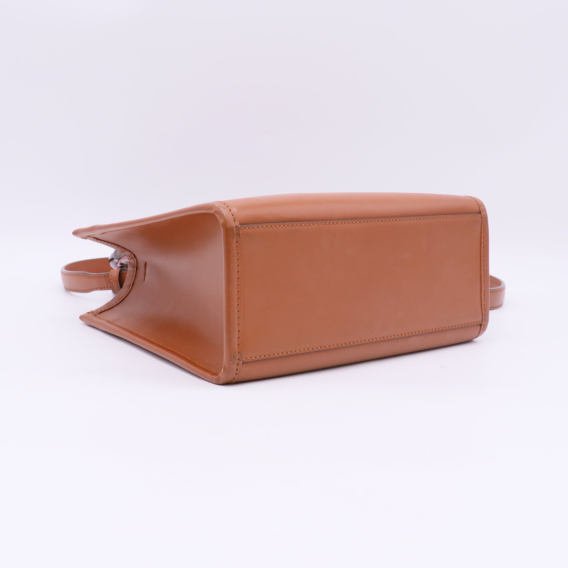 Fendi Sunshine Small Shopper Tote in Cuoio Leather LDJ5682