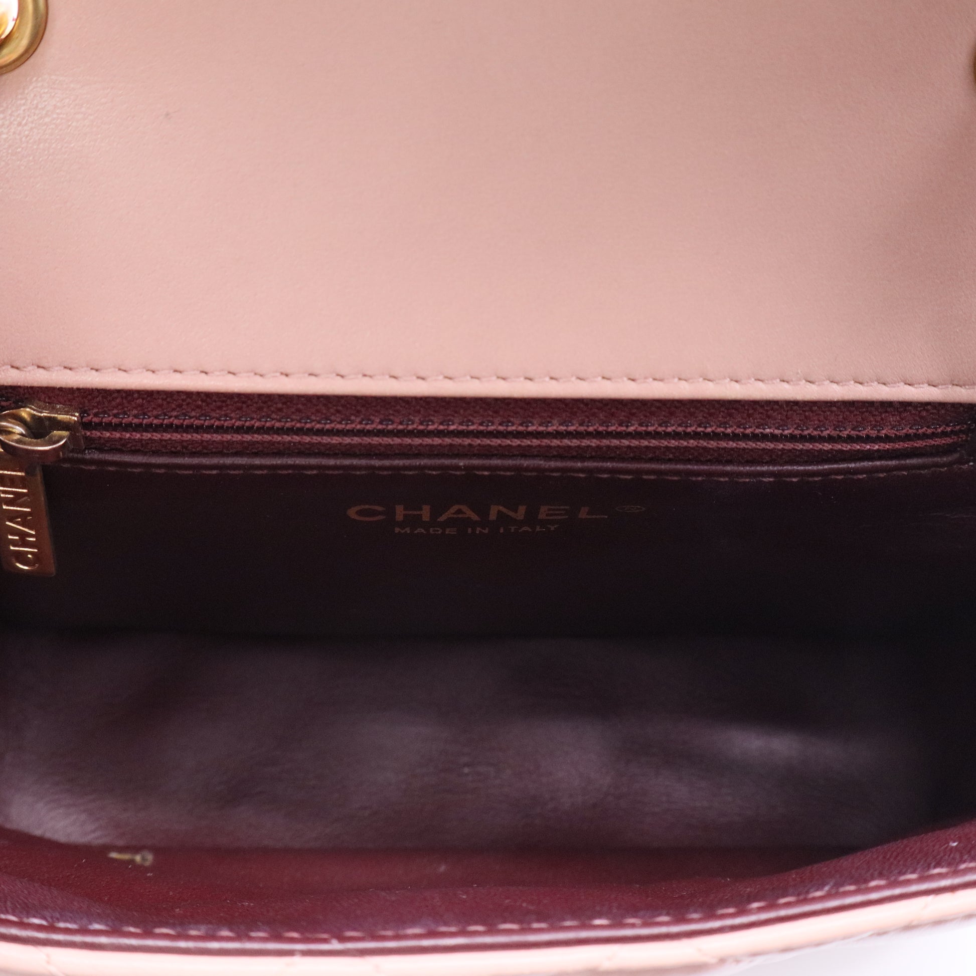 Two Tone Flap Bag Quilted Lambskin Mini Twins