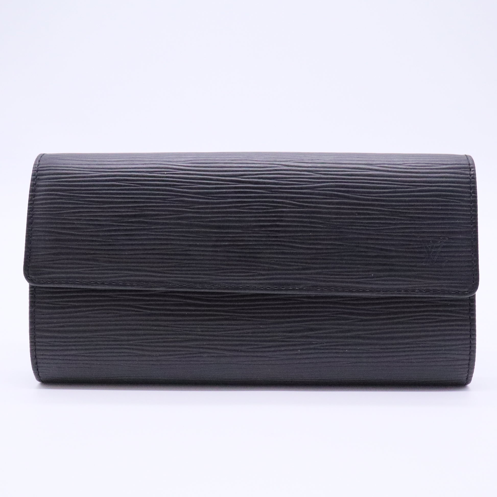 Pochette porte-monnaie credit NM Black Epi Leather Wallet