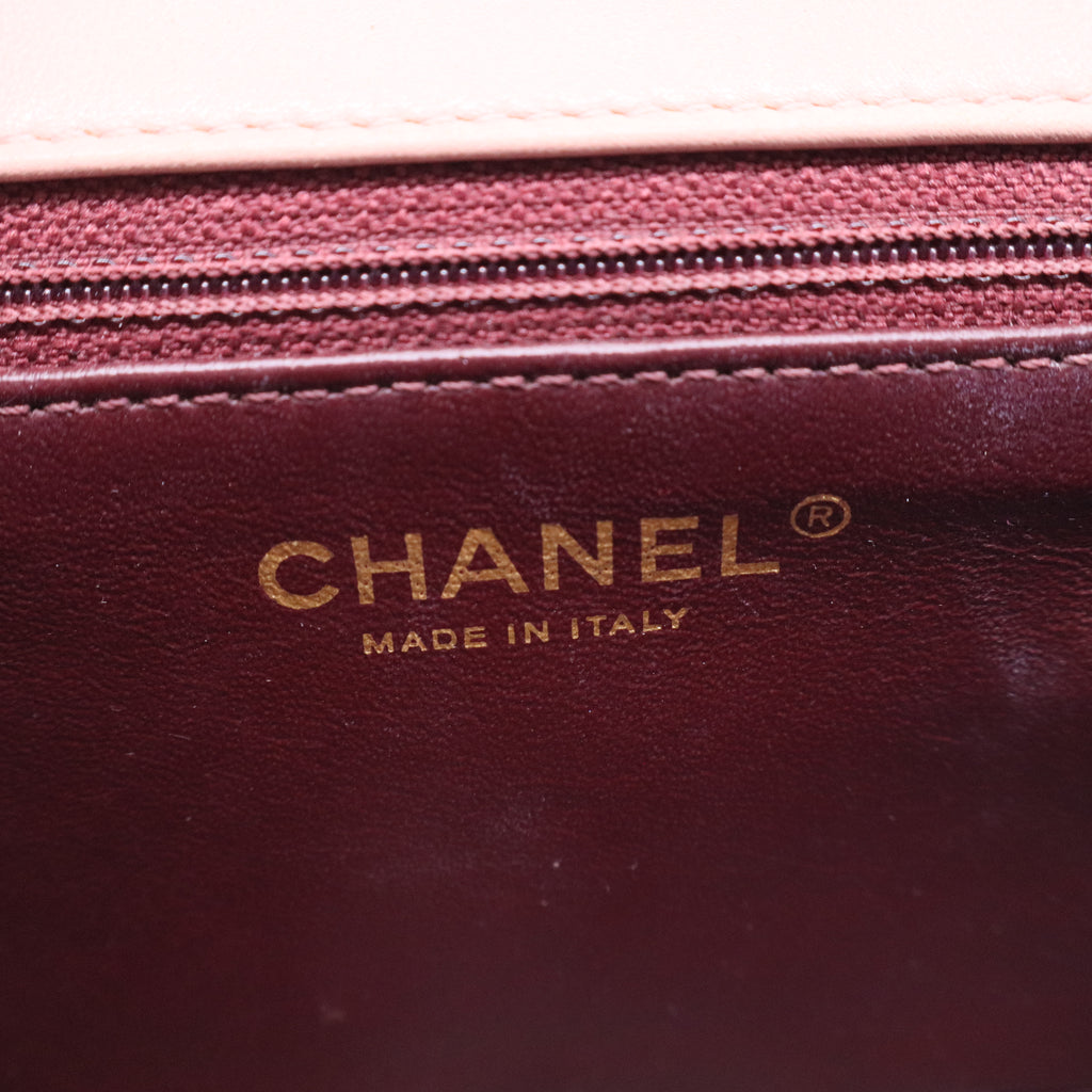 Two Tone Flap Bag Quilted Lambskin Mini Twins