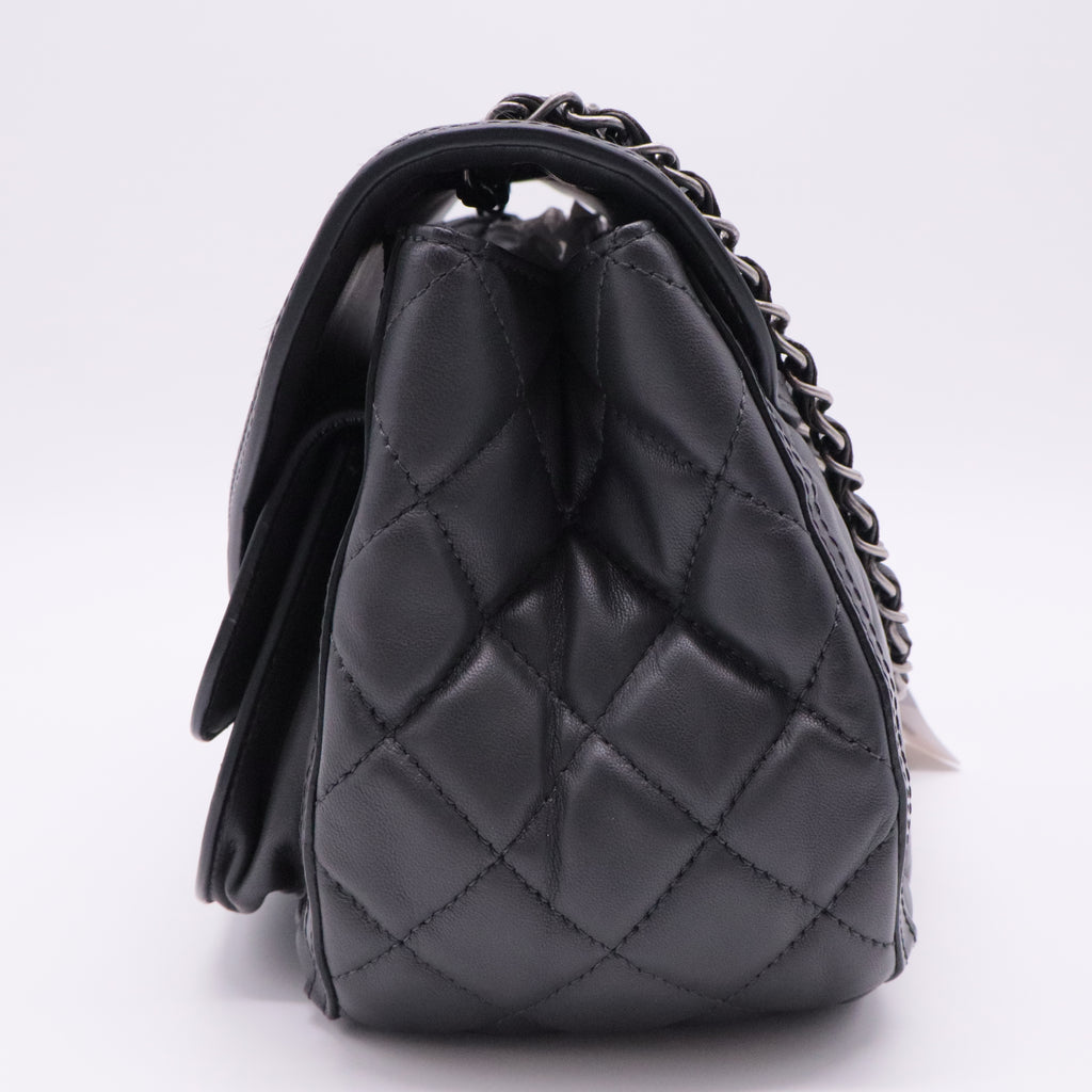 Saddle Bag Quilted Calfskin and Pony Hair Medium