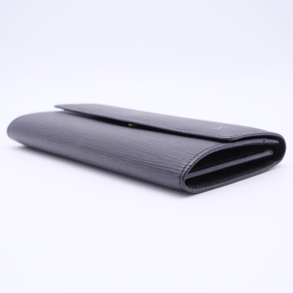 Pochette porte-monnaie credit NM Black Epi Leather Wallet