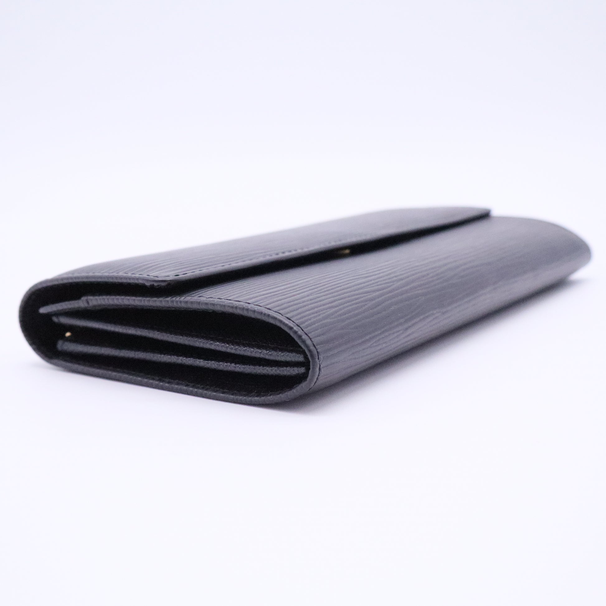 Pochette porte-monnaie credit NM Black Epi Leather Wallet