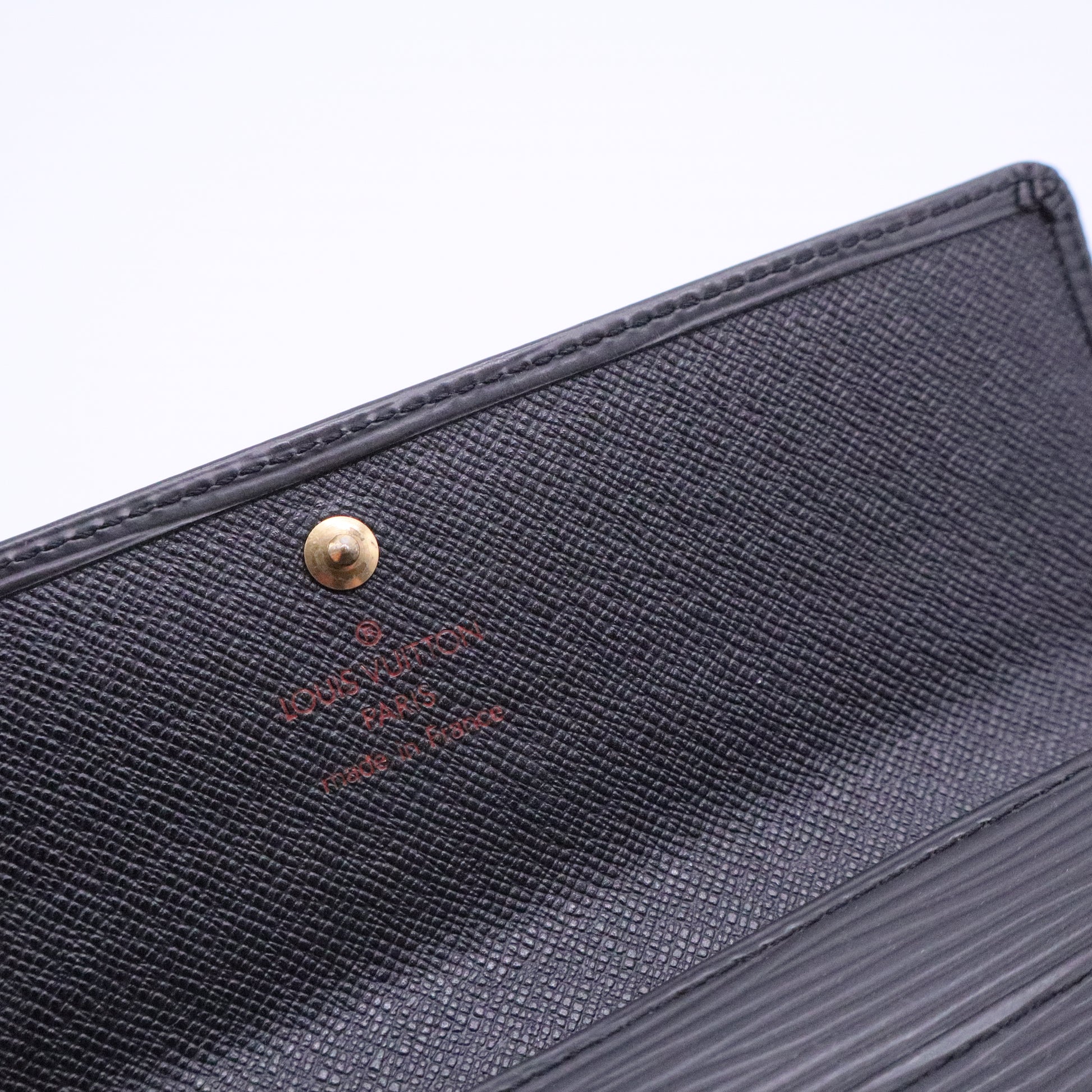 Pochette porte-monnaie credit NM Black Epi Leather Wallet