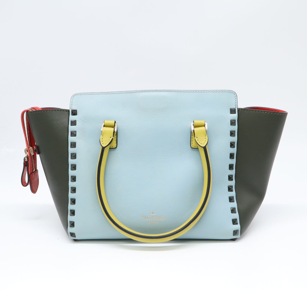 Multi-Color Leather Rockstud Tote B22538