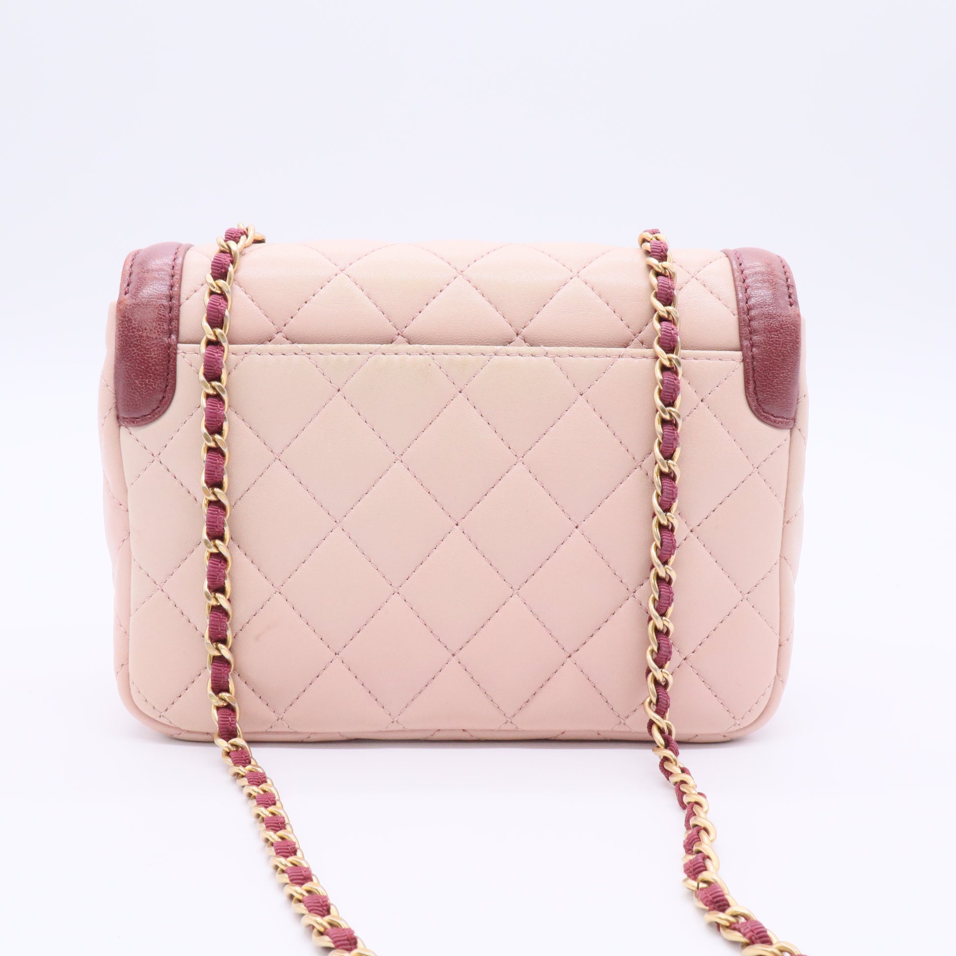 Two Tone Flap Bag Quilted Lambskin Mini Twins
