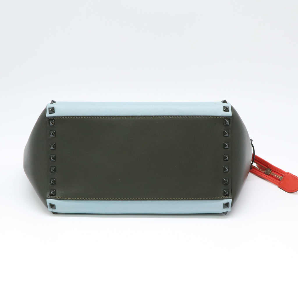 Multi-Color Leather Rockstud Tote B22538