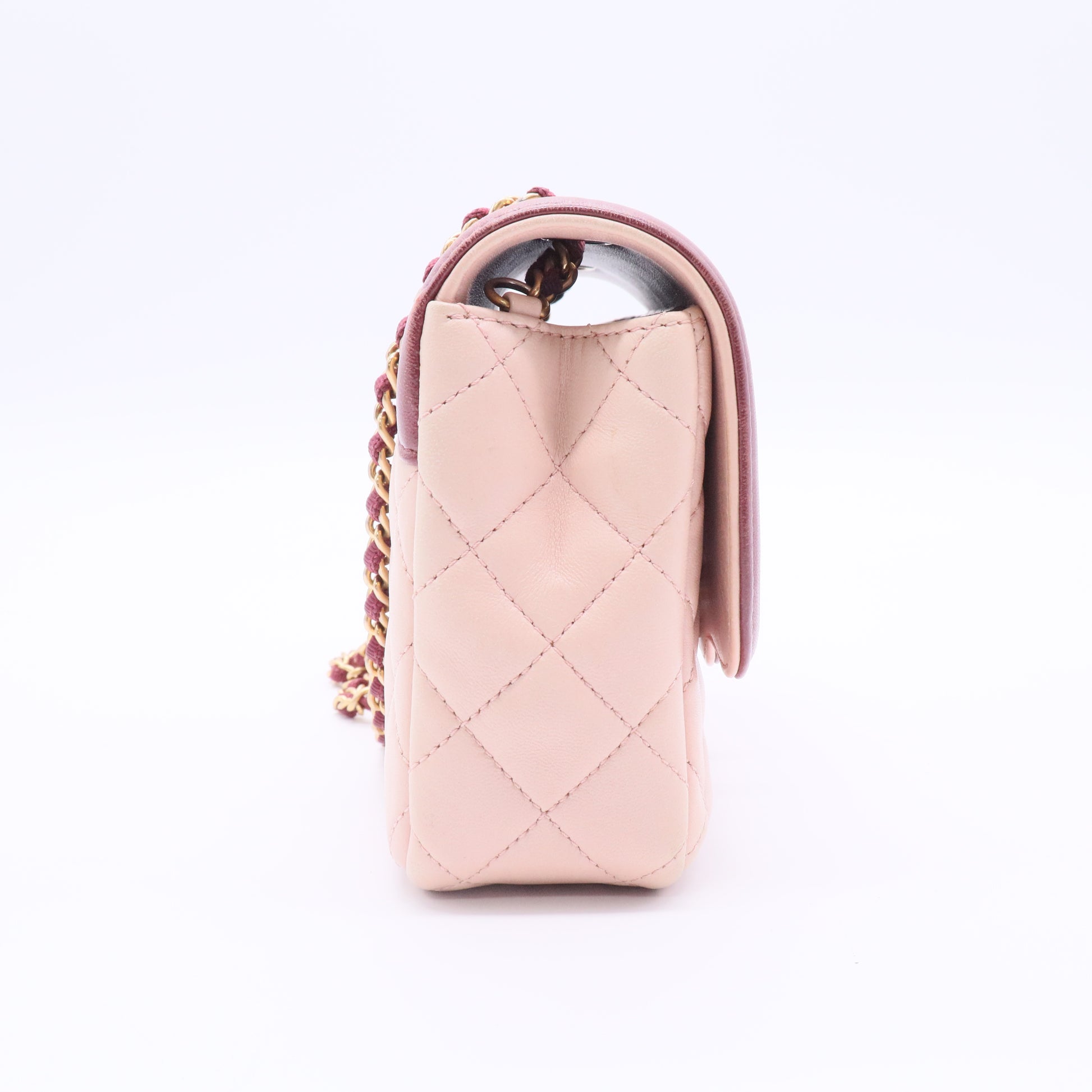 Two Tone Flap Bag Quilted Lambskin Mini Twins