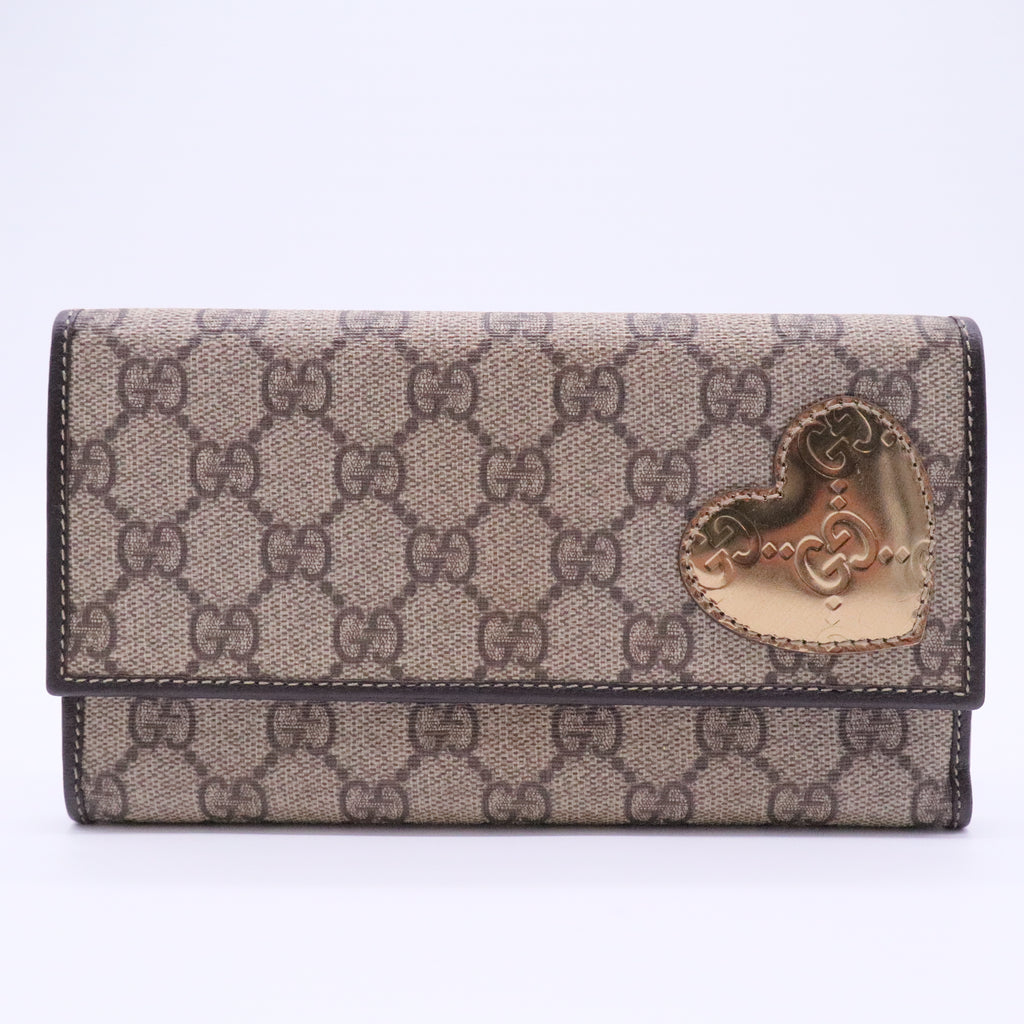 Lovely Heart Continental Wallet GG Canvas For June
