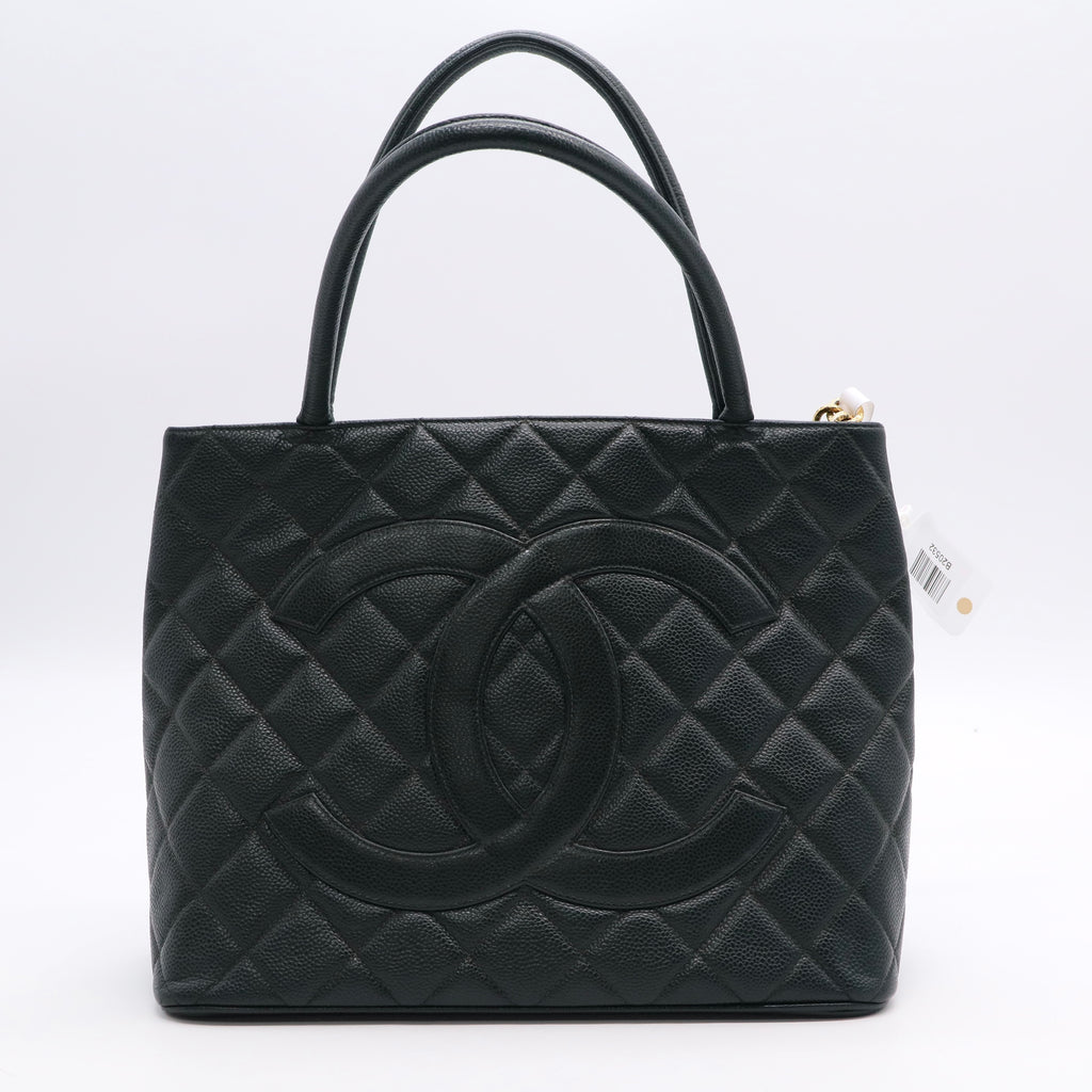 Chanel Medallion Tote Quilted Caviar Twins B20532