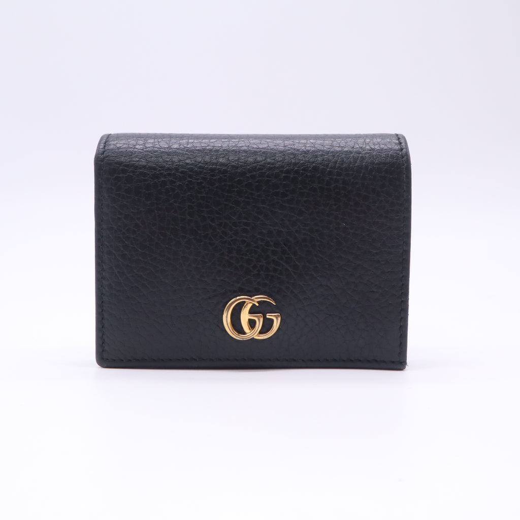 Black Leather Card Case Wallet Twins W22725